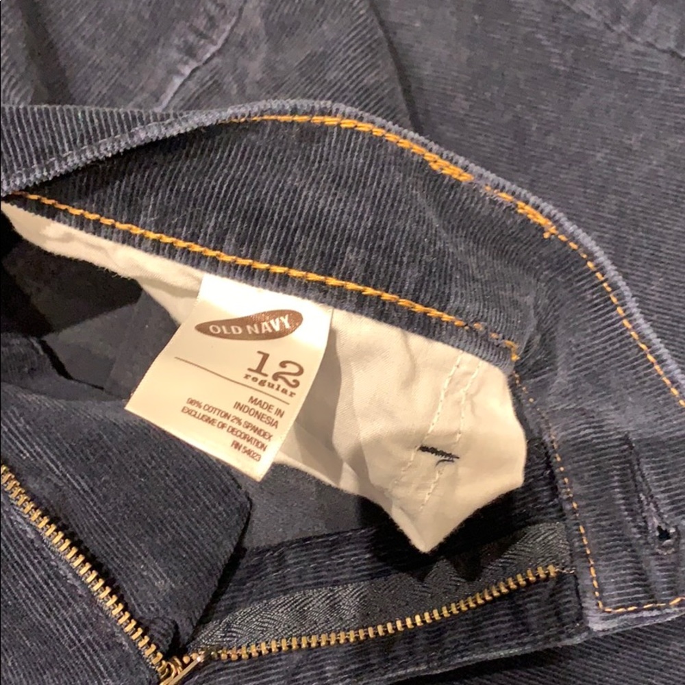 🔥SOLD🔥Navy blue, corduroy,  12, stretch pants - Picture 3 of 5